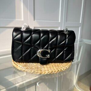 Coach Quilted Tabby 26 Black/Silver